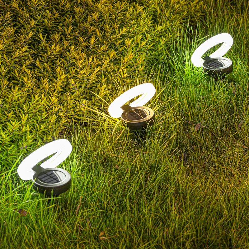 1/4 Pack Solar Outdoor Lights, LED Waterproof Atmosphere Light, Warm White Lamp, for Garden Fence Buried Lawn Porch Walkway Deco