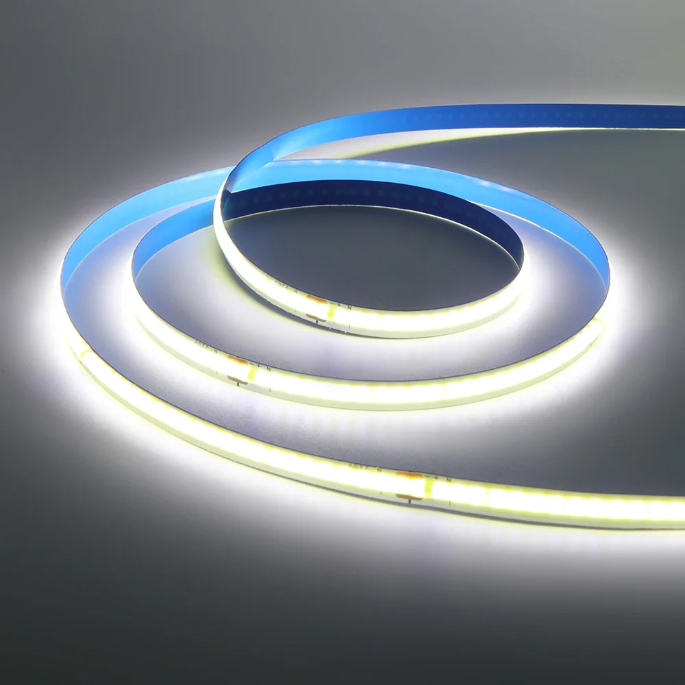 5m 10m 20m 50m COB LED Strip Light 220V Flex Tape Lamp with IC Chip High Bright 240 LEDs Linear Lighting RA90 Warm Natural White