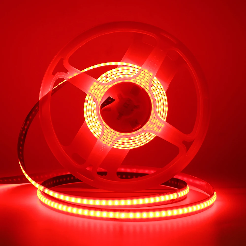 5m 10m 20m 50m COB LED Strip Light 220V Flex Tape Lamp with IC Chip High Bright 240 LEDs Linear Lighting RA90 Warm Natural White