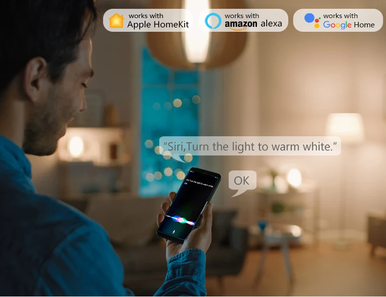 MFI Certified Homekit LED Smart Wifi Light Bulb E27 Smart Lamp Multicolour Dimmable LED Bulb Siri Control for Alexa Google Home
