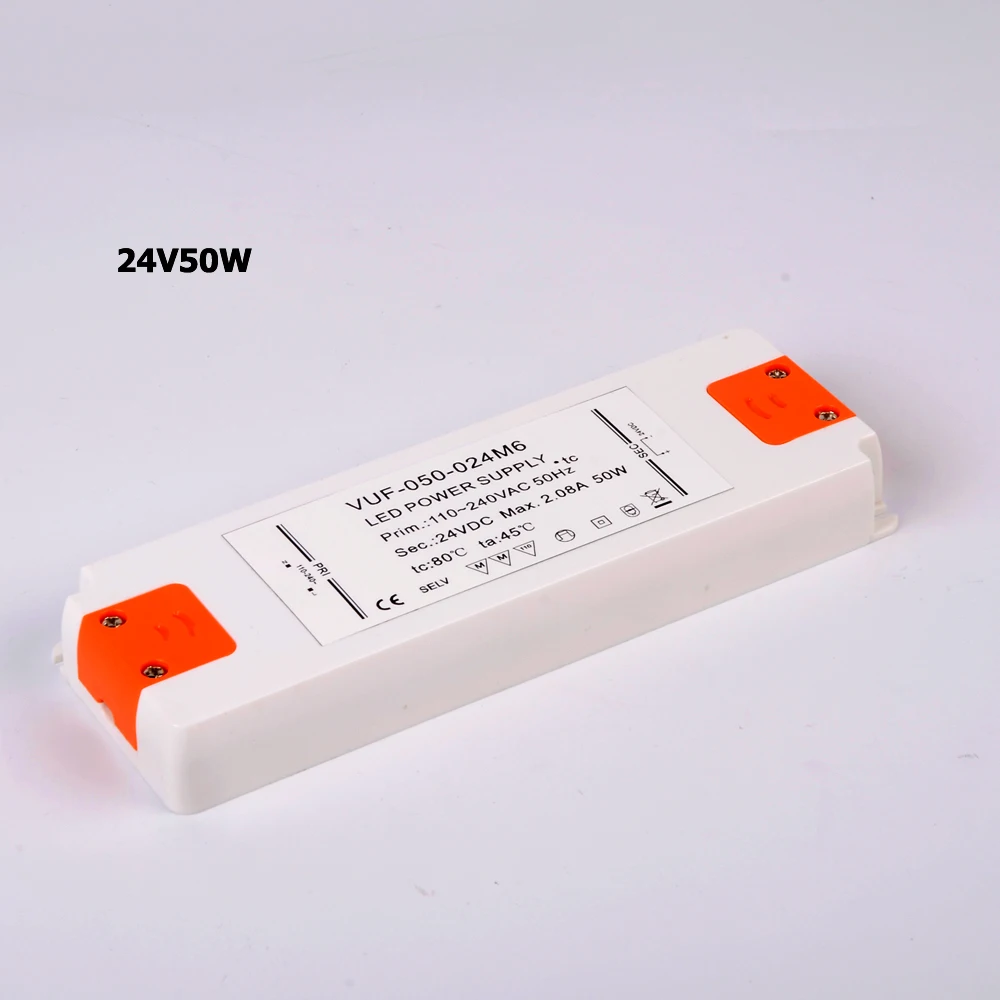 6W 12W 15W 20W 30W 50W 60W Ultra Thin LED Driver 110V 220V to DC12V 24V Power Supply LED Transformer Adapter for LED Strip Lamp