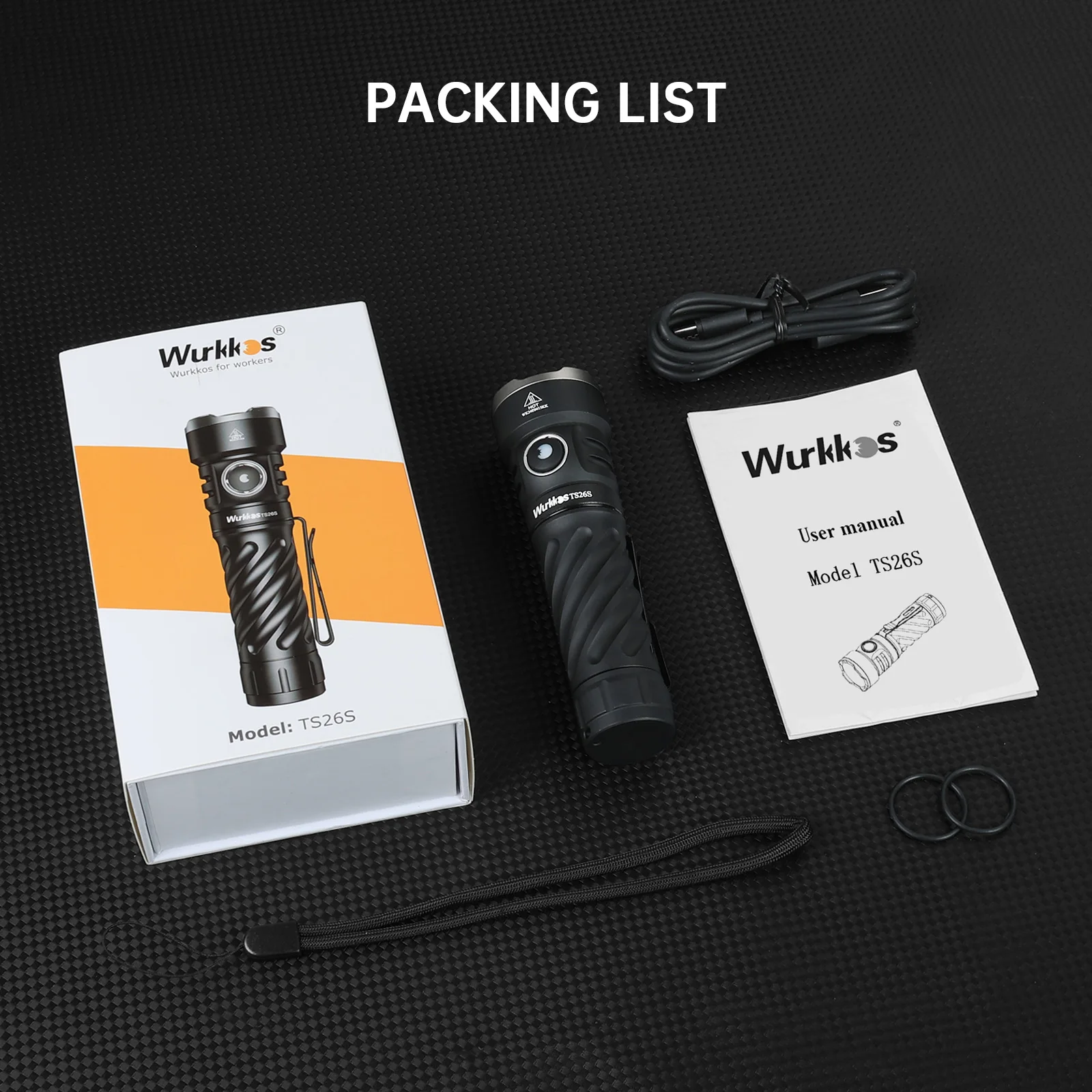 Wurkkos TS26S EDC Flashlight 519A 3100 Lumens IPX8 Water Resistance Magnetic Tail Switch Rechargeable 21700D Battery