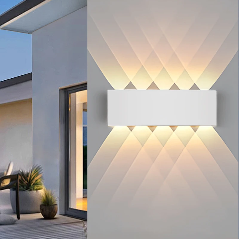Led Wall Lamp Outdoor Indoor Waterproof Surface Mounted LED Up and Down Wall Light Porch Garden AC85-265V