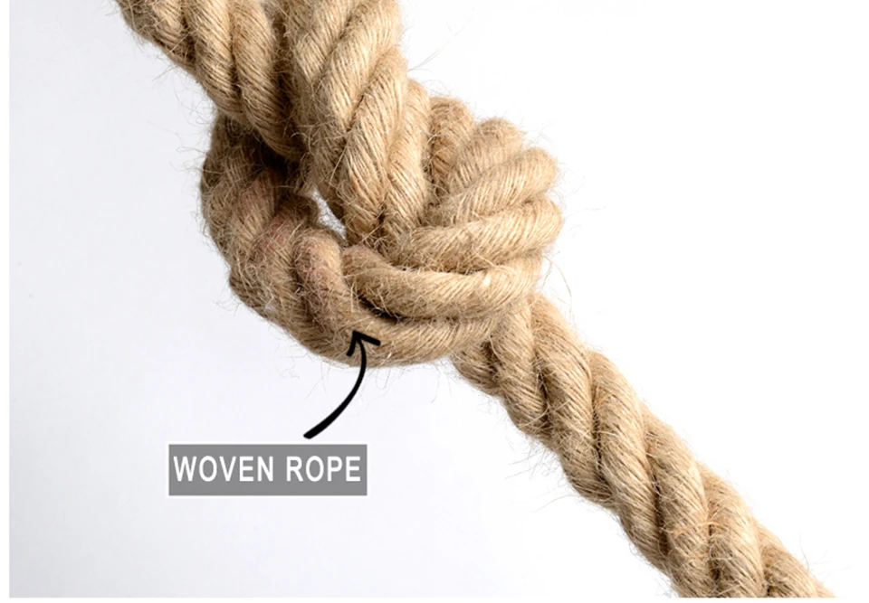 Hemp Rope Pendant Lights Vintage Retro Hanging Lamp E27 AC 85-265V Industrial Decor Home Restaurant Pendant Lamp Edison Hanglamp