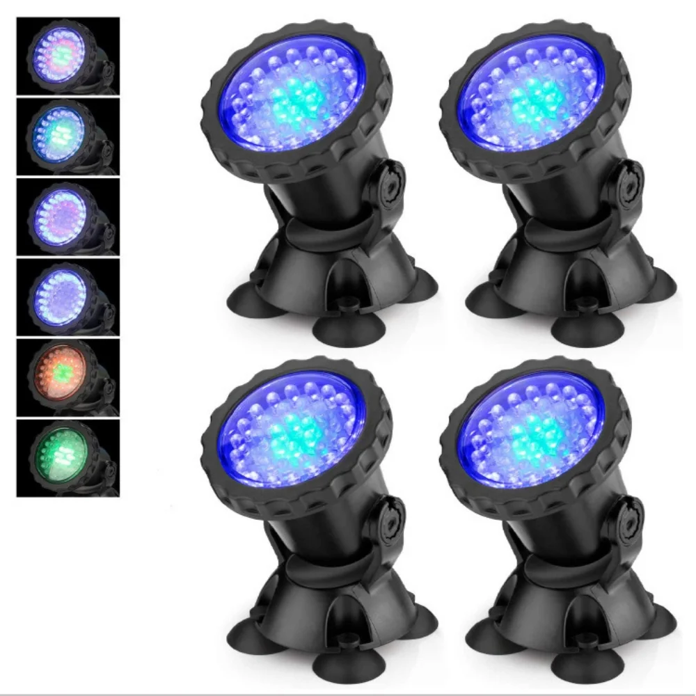 IP68 Waterproof LED Underwater Light Bluetooth APP Remote Control Night Lamp Swimming Pool Fountains Pond Aquarium Spot Light