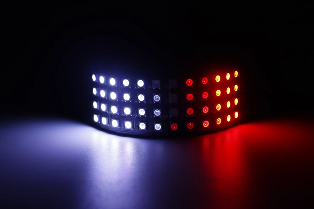 1-10Pcs WS2812B RGB Flexible 4X12 8X8 16x16 8x32 Pixel Led Panel Matrix Screen Module WS2812 Individually Addressable IC DC5V