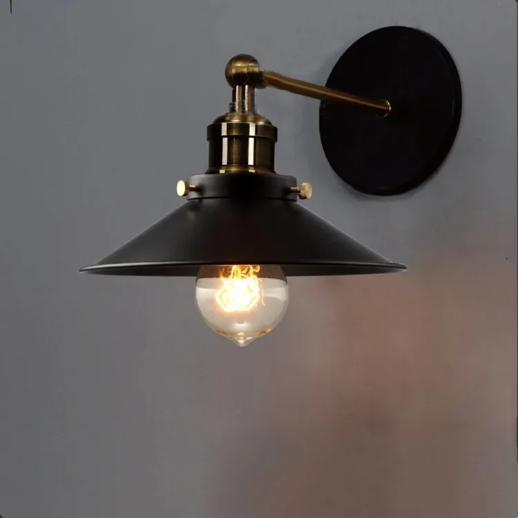 American Industrial Style Wall Lamp Staircase Hallway Bedside Wall Lamp Retro Decorative Wall Light Iron Wall Lamp