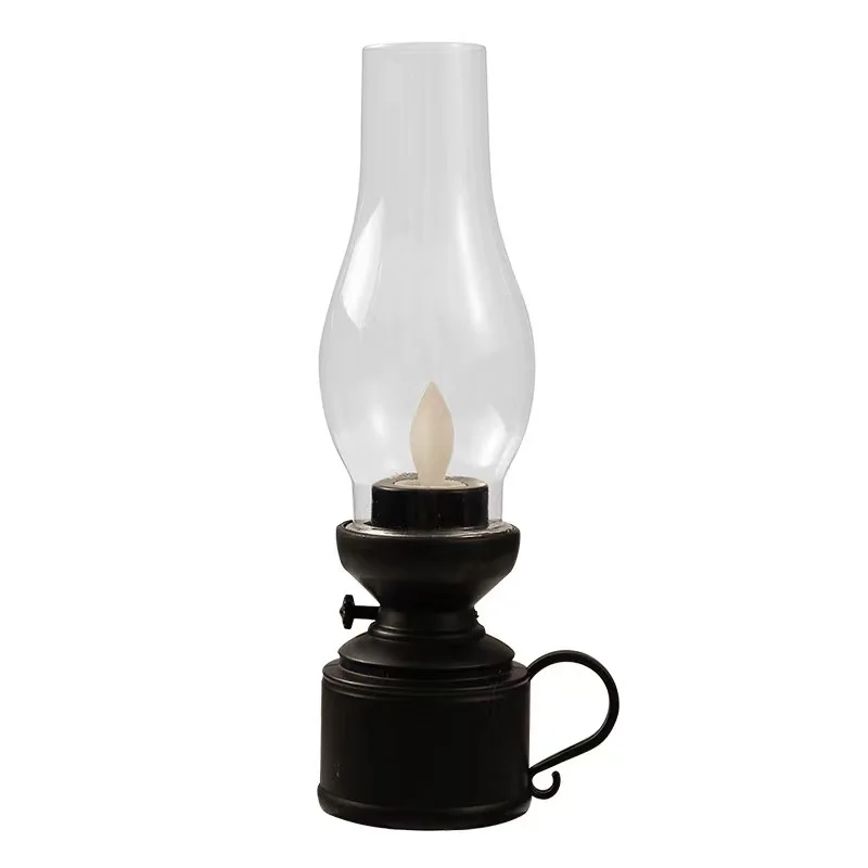 Vintage Lantern Retro Design LED Hanging Oil Lamp Battery Operated Decorative for Home Holiday Christmas Gifts Home Decor