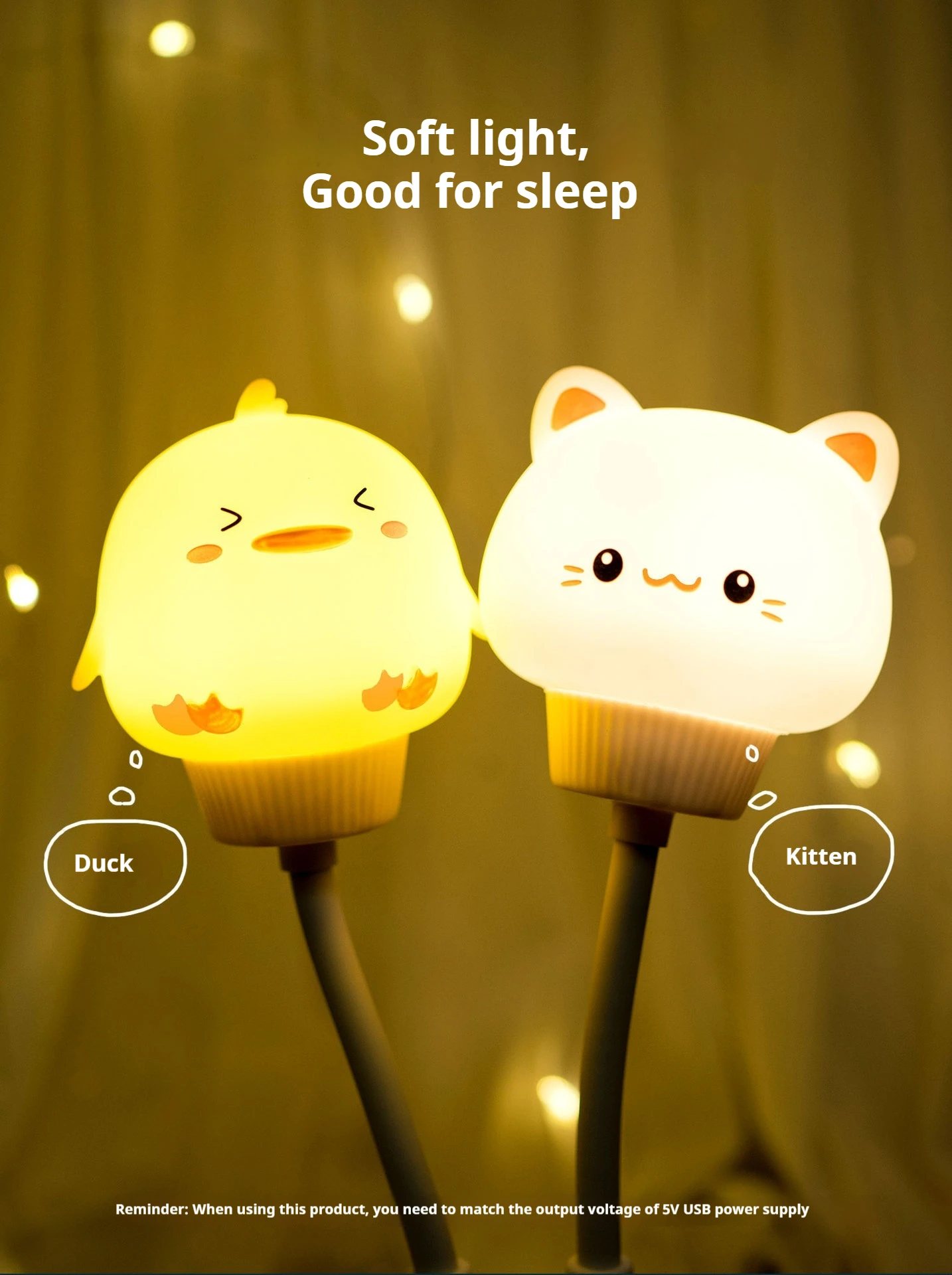 GGbingo Night Light USB/Remote Control LED Cute Cartoon Night Lamp Bear Kitten Light for Kid Bedroom Decor Bedside Lamp