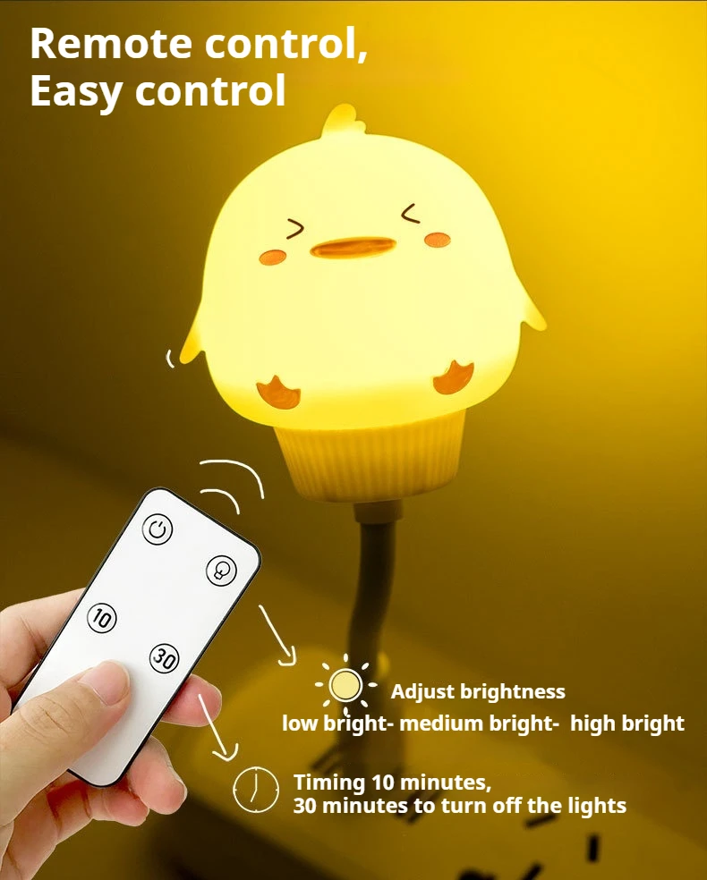 GGbingo Night Light USB/Remote Control LED Cute Cartoon Night Lamp Bear Kitten Light for Kid Bedroom Decor Bedside Lamp