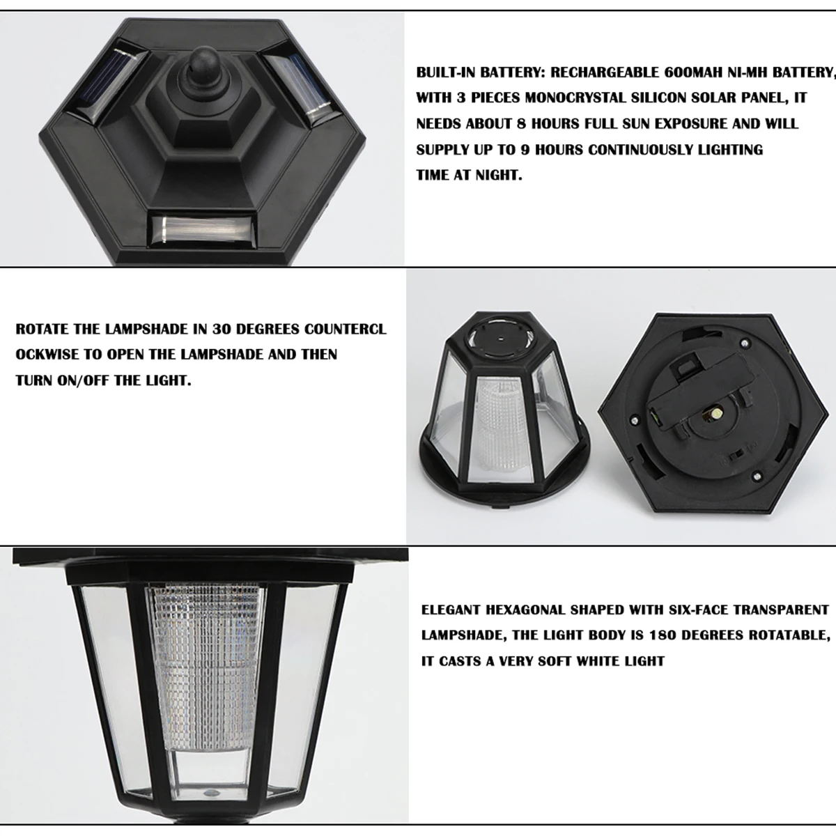 2Pcs Solar Outdoor Light Garden Sunlight Wall Lamp Home Villa Balcony Wall Light Terrace Decorative Atmosphere Lights Energy