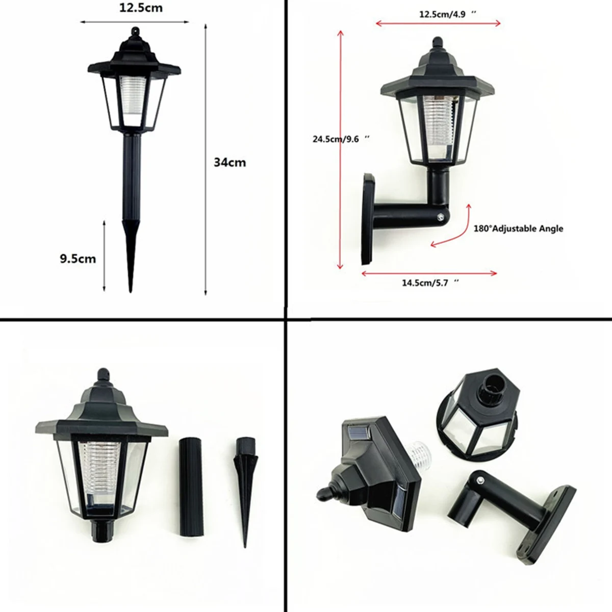 2Pcs Solar Outdoor Light Garden Sunlight Wall Lamp Home Villa Balcony Wall Light Terrace Decorative Atmosphere Lights Energy