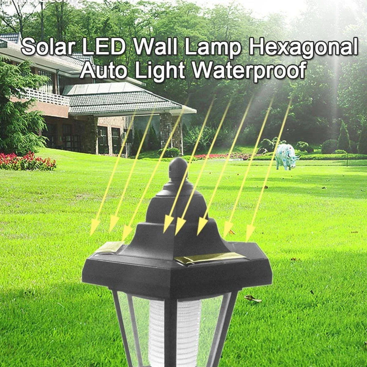 2Pcs Solar Outdoor Light Garden Sunlight Wall Lamp Home Villa Balcony Wall Light Terrace Decorative Atmosphere Lights Energy