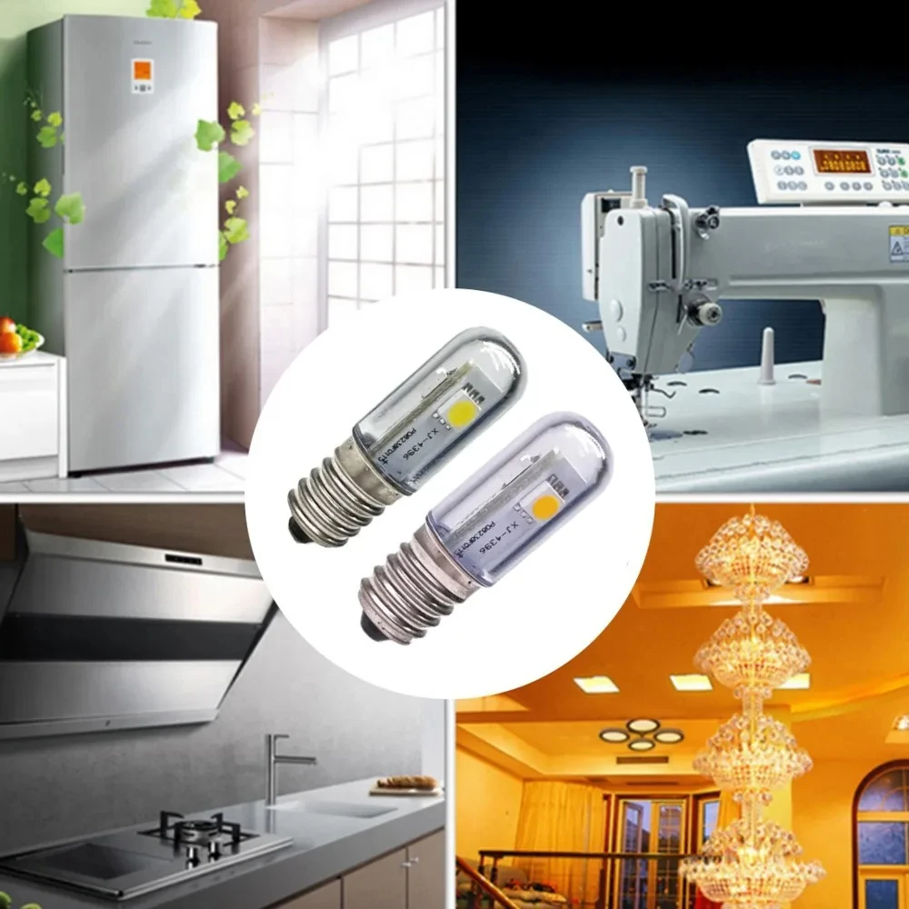 T15 E14 LED Freezer Bulb 0.5W 1W Refrigerator Indicator Lamp AC 220V Warm/Cool White Mini Light Bulb for Home Microwave Oven