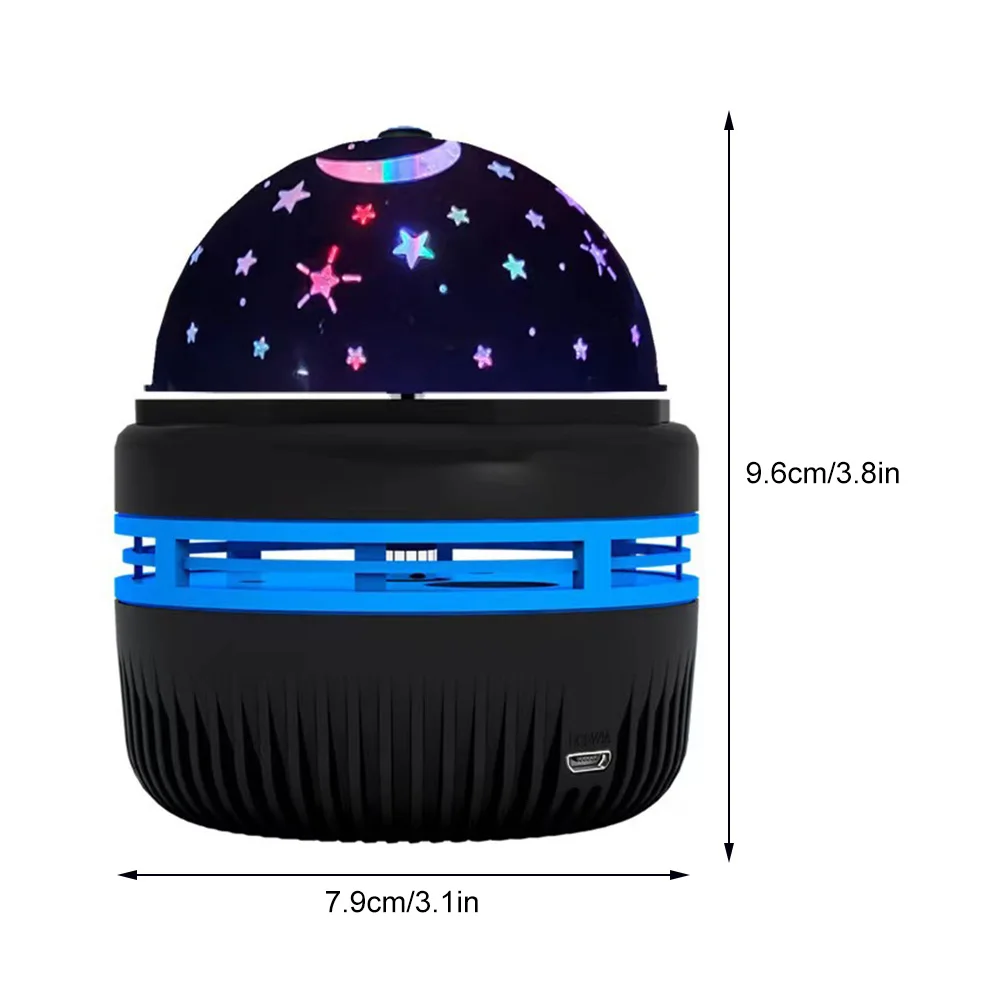 LED Starry Sky Lights Bedroom NightLights 5V USB Decoration Atmosphere Projector Lamp 360° Rotating For Weddings Christmas