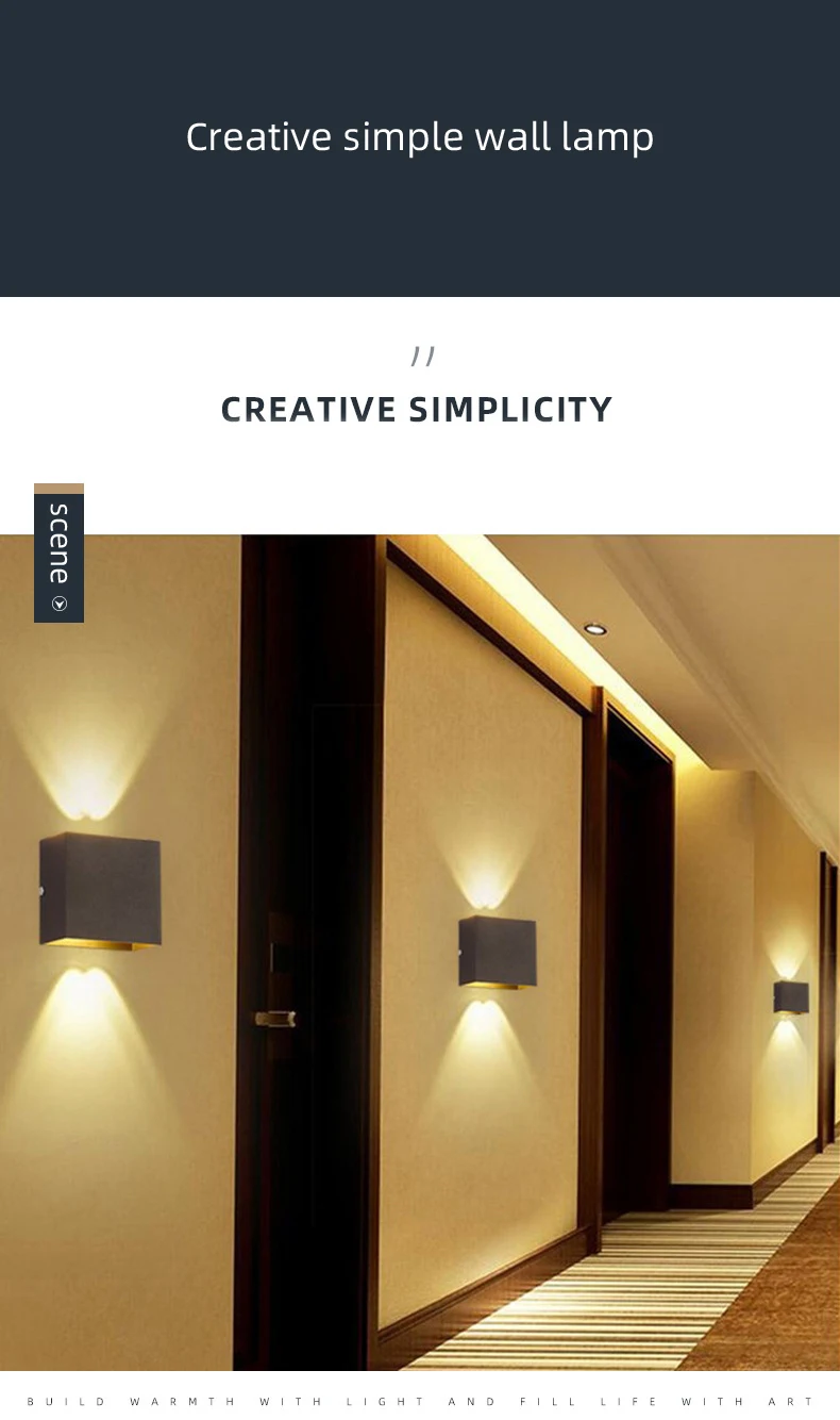 LED Wall Sconces 6W Modern Indoor Lamp White Up Down Wall Mount Lights for Home Villa Living Room Hallway Bedroom Decoration