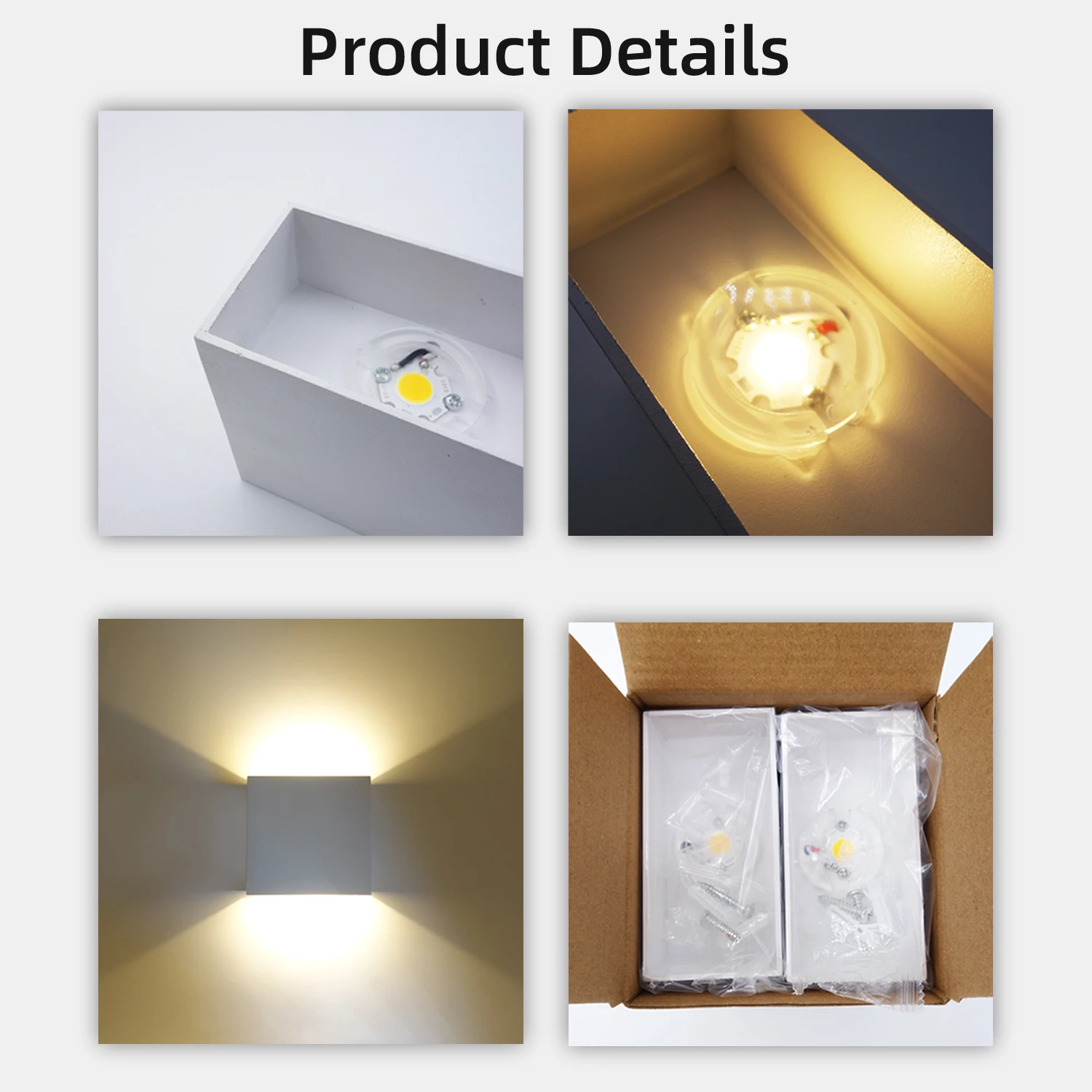 LED Wall Sconces 6W Modern Indoor Lamp White Up Down Wall Mount Lights for Home Villa Living Room Hallway Bedroom Decoration