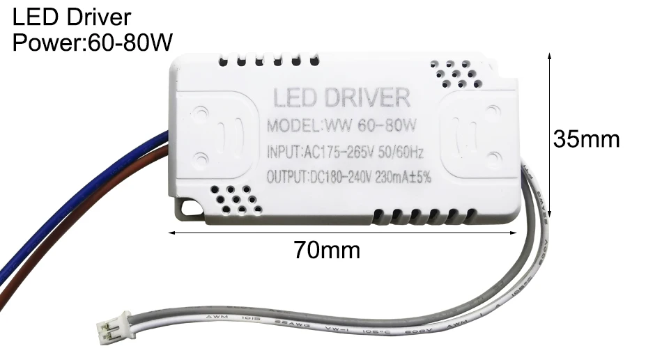 LED Driver 230mA 8-24w 24-40w 40-60w 60-80w 80-120w 100-150w LED Constant Current Driver Power Unit Supply LED Transformer
