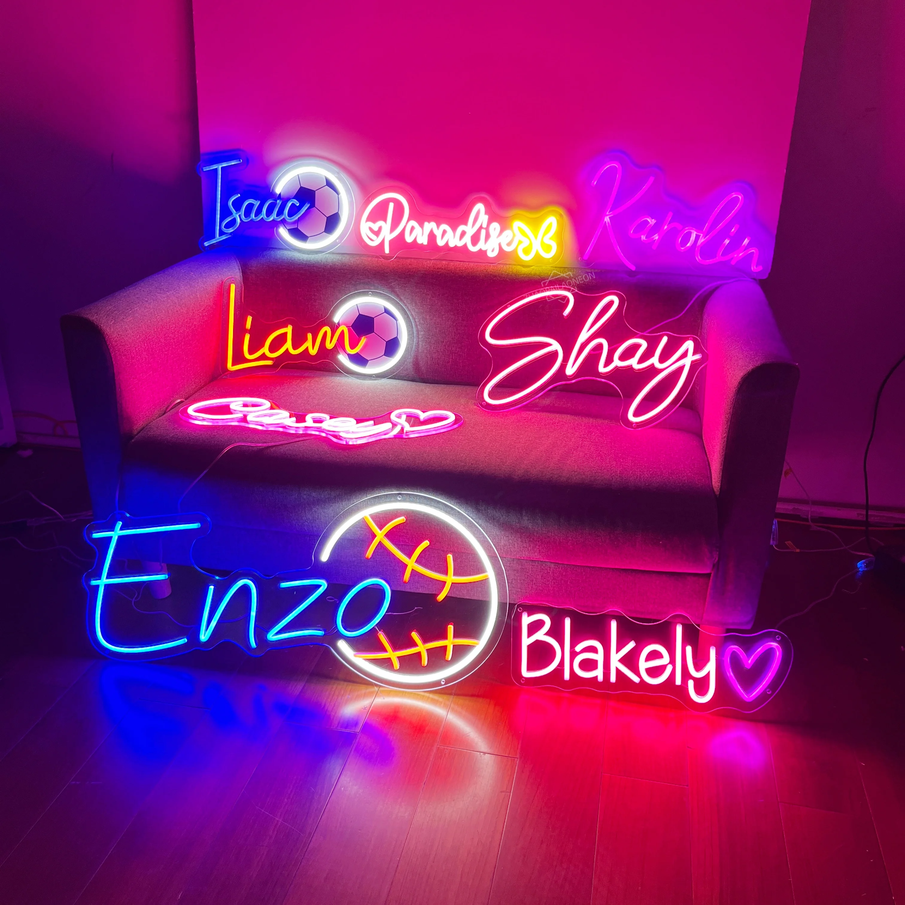 Custom Neon Sign LED First Name Light Kids Name Neon Personalized Sign Teenage Room Decor Neon Led Lamp for Bedroom Wall Decor