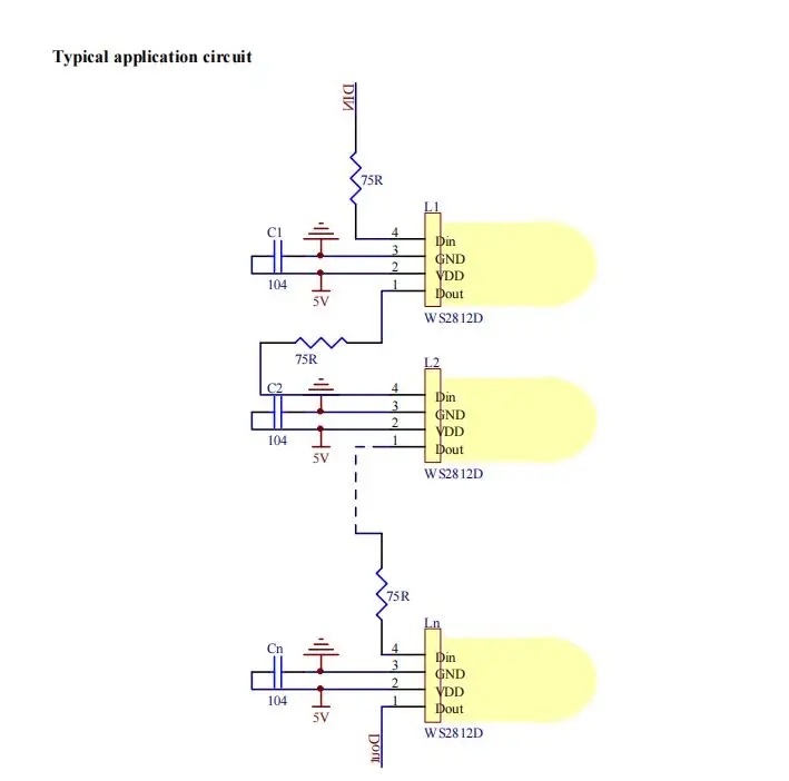50PCS High-brightness WS2812B Plug-in Lamp Beads: F5RGB Built-in IC 5V Programmable Direct Insert 5MM Color Full-color LED