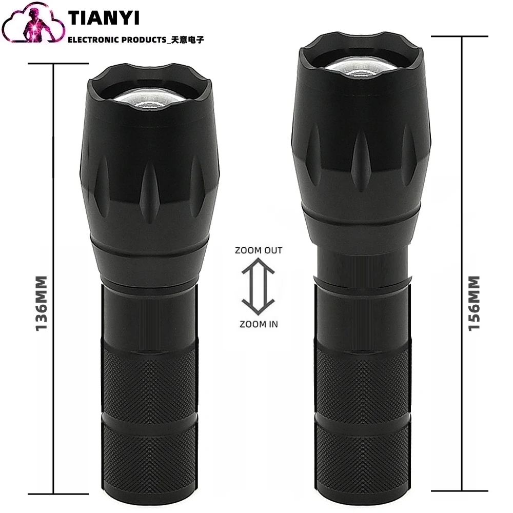 Type-c Rechargeable Red Light Flashlight,Tactical Torch,LED Red Hunting Light,1 Modes Hunting Lights Detector Night Observation