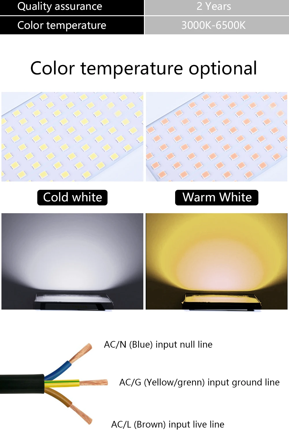LED Flood Light 10W 20W 30W 50W 100W AC220V Outdoor IP68 Waterproof Reflector Spotlight Street Light Wall Lamps Garden Lighting
