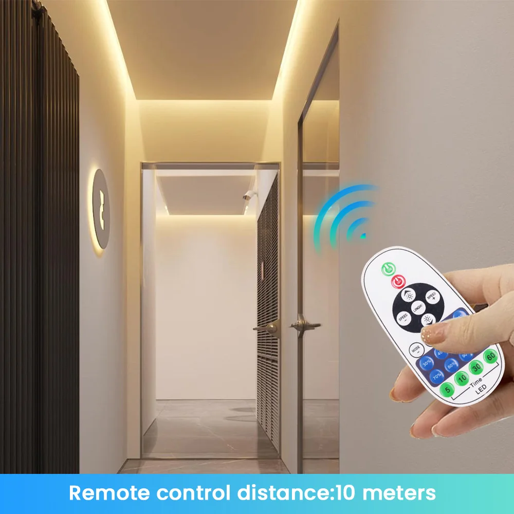 LED Dimmer Controller IR Remote/Tuya WIFI/Bluetooth/RF Touch Panel For 8MM PCB 110V 220V 288Leds/m 360LEDs/m No Wires COB Strip