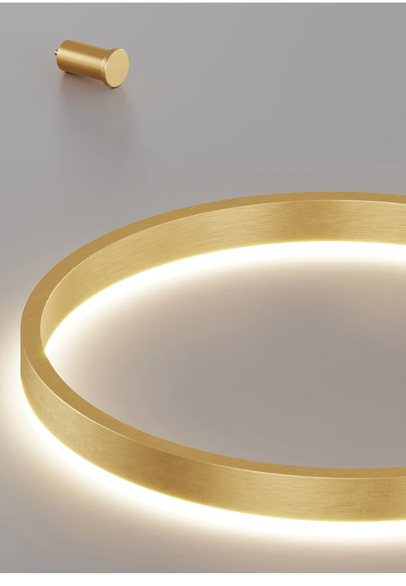 Modern LED Living Room Chandelier White/Gold Ring Ceiling Light For Dining Room Bedroom Kitchen Lustre Home Indoor Lighting