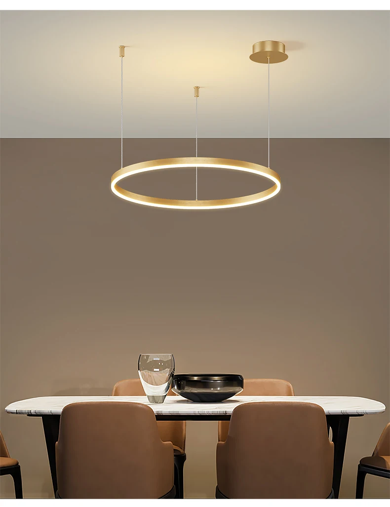 Modern LED Living Room Chandelier White/Gold Ring Ceiling Light For Dining Room Bedroom Kitchen Lustre Home Indoor Lighting