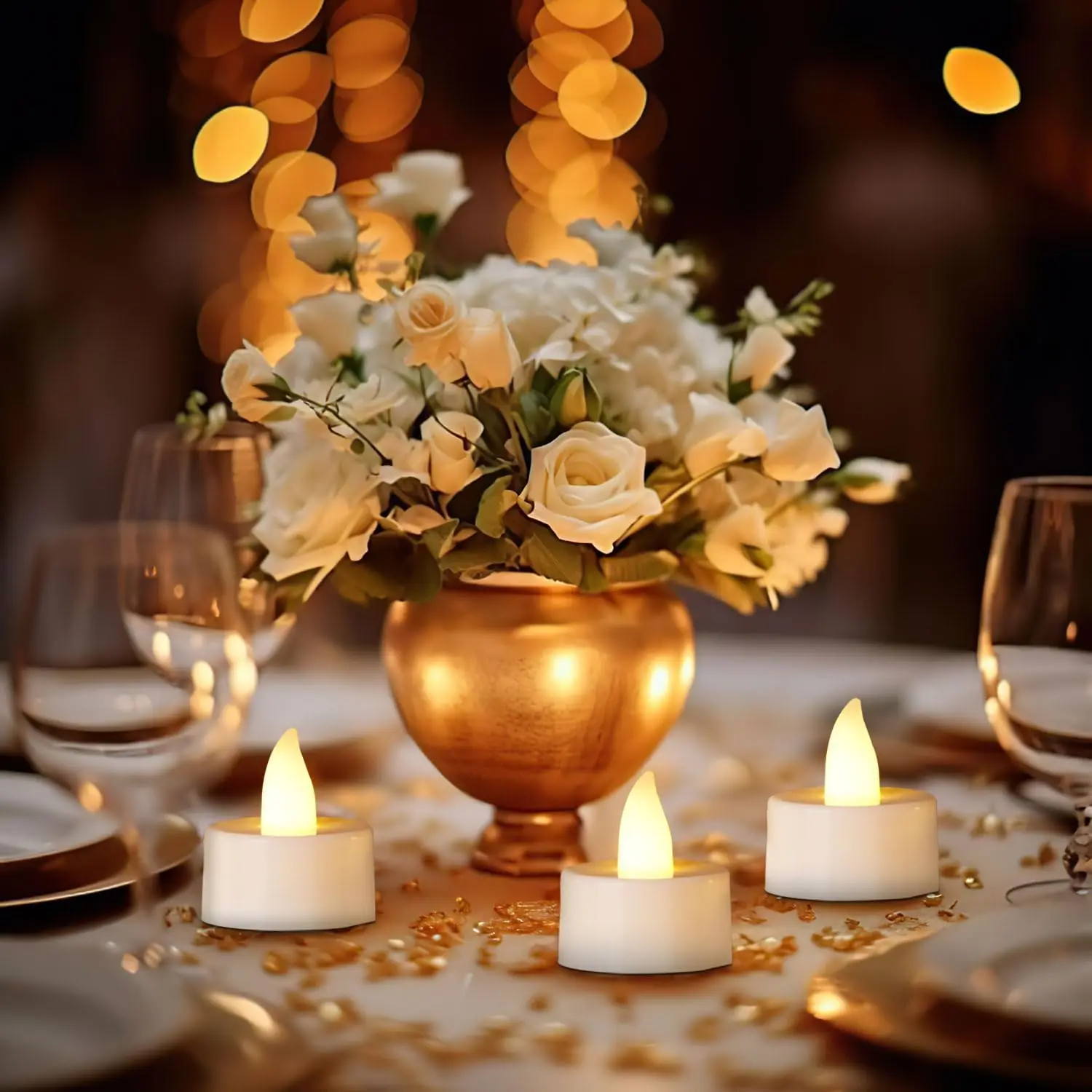 6-96Pcs Flameless LED Candle Creative wishing Led Tea Light Warm White Flameless Candle Halloween Christmas Decor Candle Light