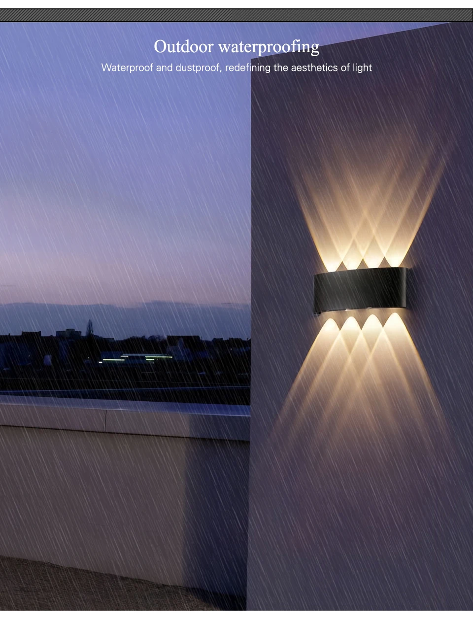 LED Wall Lamp 4/6/8/10 Outdoor Wall Lamps Up And Down Towards Lighting For Indoor Room Decoration Garden Lighting Street Lights