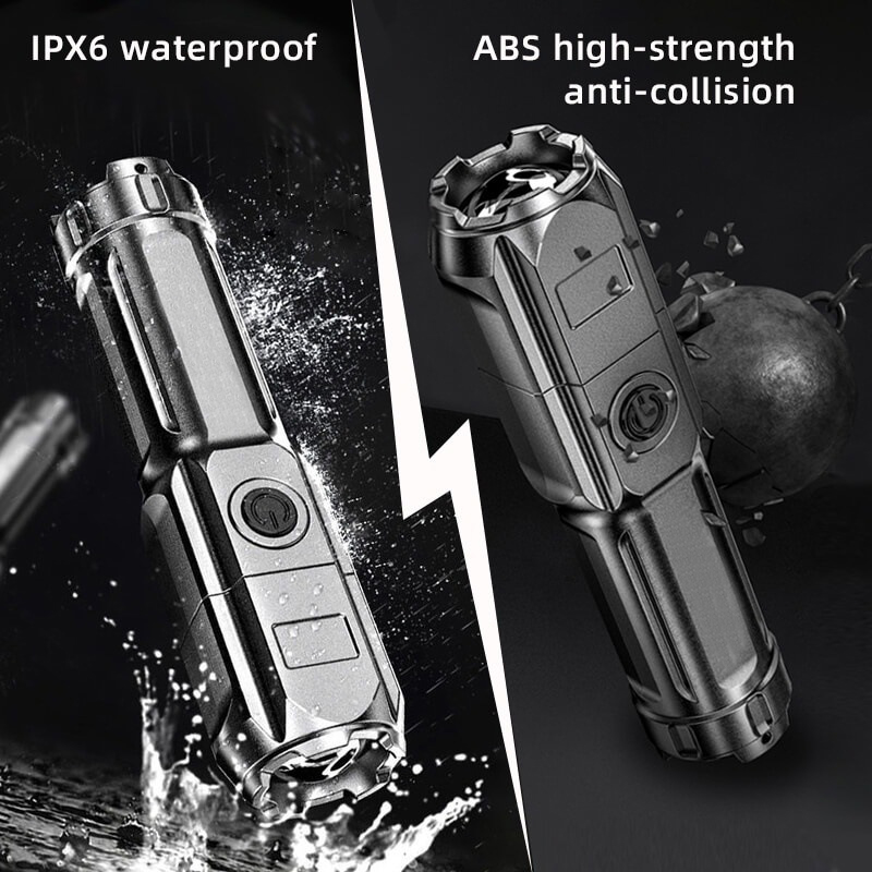 Powerful LED Flashlight USB Rechargeable Torch Portable Zoomable Camping Light 3 Lighting Modes For Outdoor Hiking Emergency