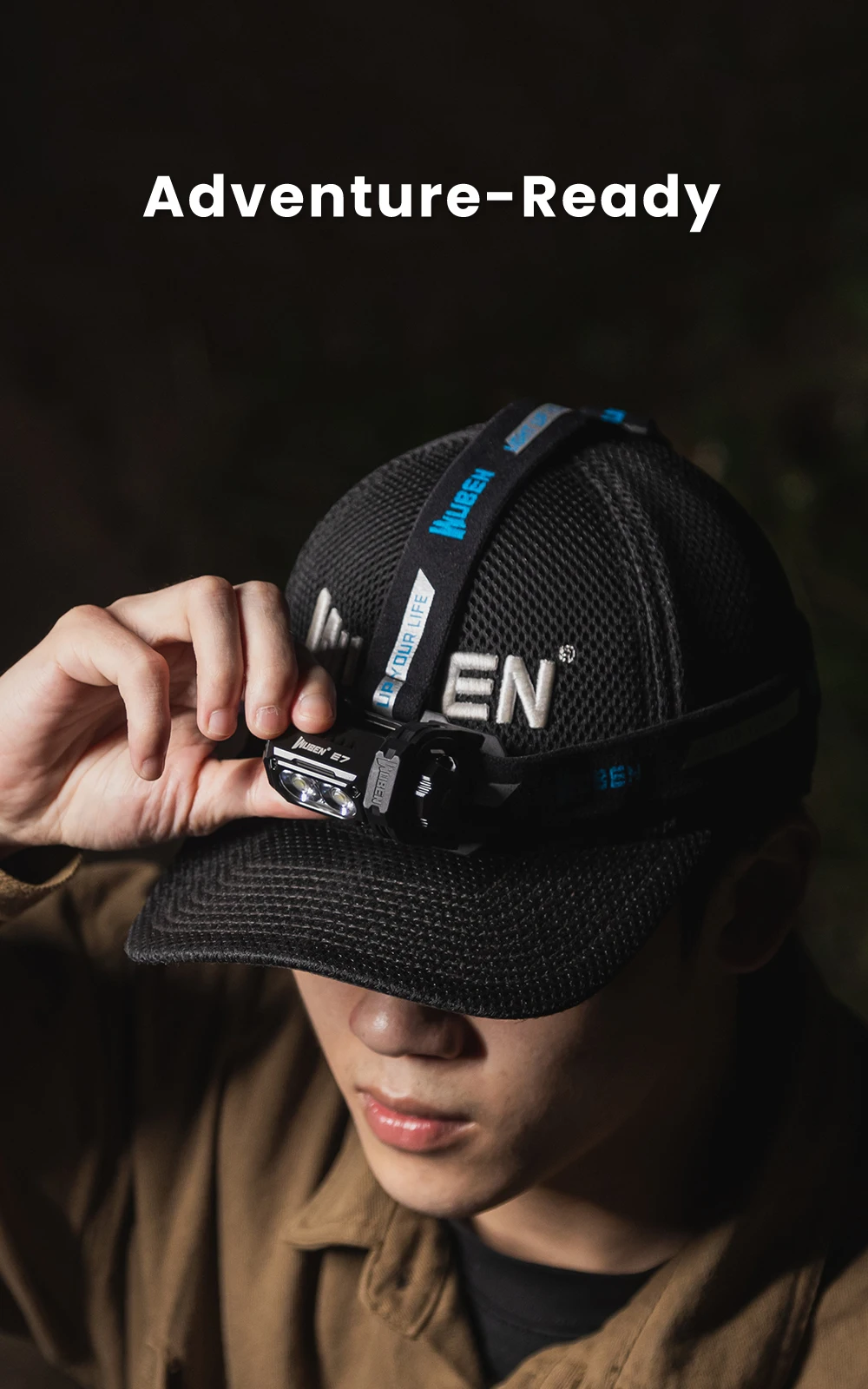 WUBEN E7 Best Rechargeable Headlamp 1800 lumens Include One 26650 Battery
