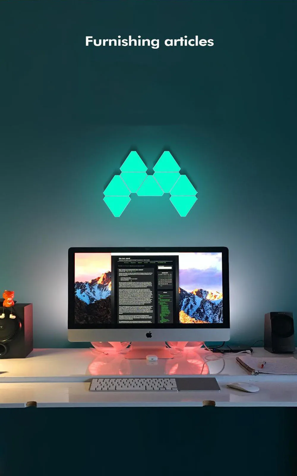 Super Thin LED Triangle Lamps Indoor RGB Quantum Wall Light WIFI Bluetooth APP Control Night Light For Game Bedroom Decoration
