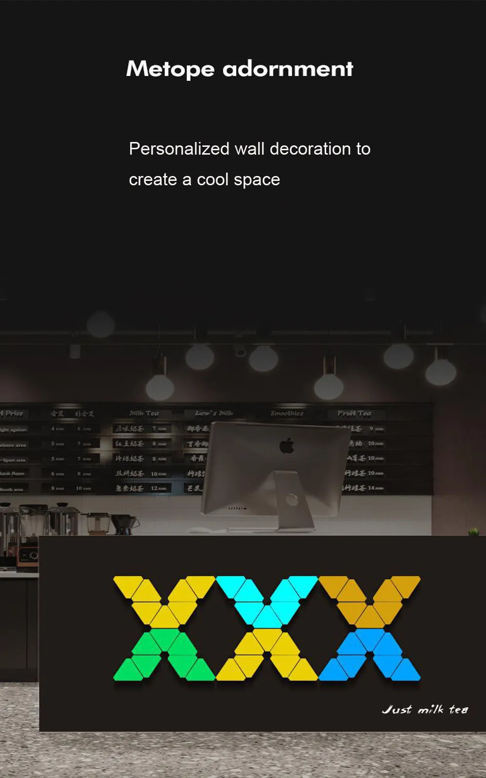 Super Thin LED Triangle Lamps Indoor RGB Quantum Wall Light WIFI Bluetooth APP Control Night Light For Game Bedroom Decoration