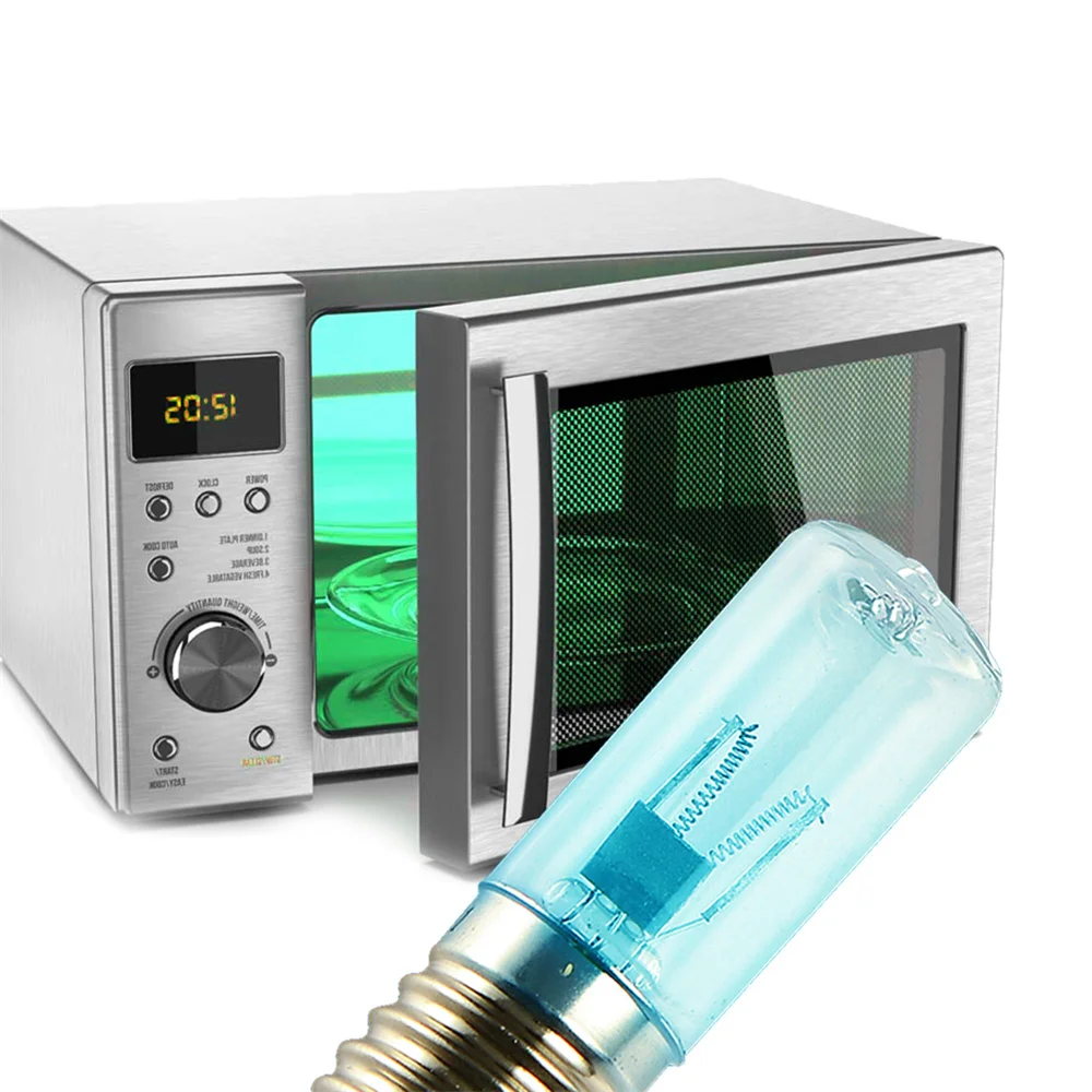 E17 10V Quartz Tube UVC Disinfection Lamp Ozone 254nm Ultraviolet Lamp Light Bulb Germicidal UV Lamp Kill Mites for Home Kitchen