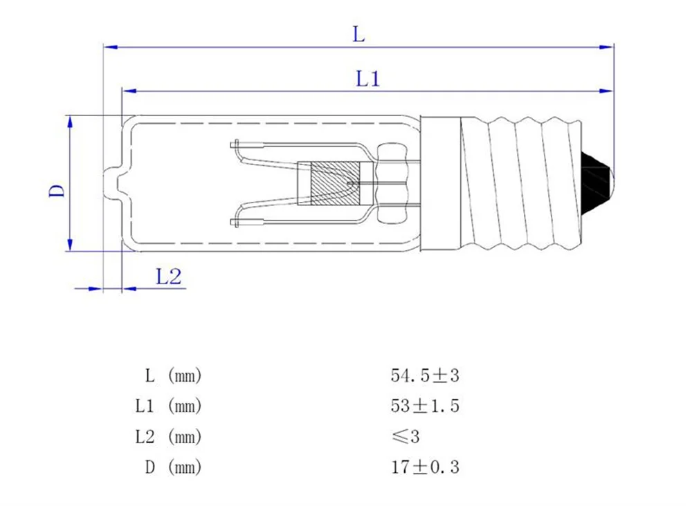 E17 10V Quartz Tube UVC Disinfection Lamp Ozone 254nm Ultraviolet Lamp Light Bulb Germicidal UV Lamp Kill Mites for Home Kitchen