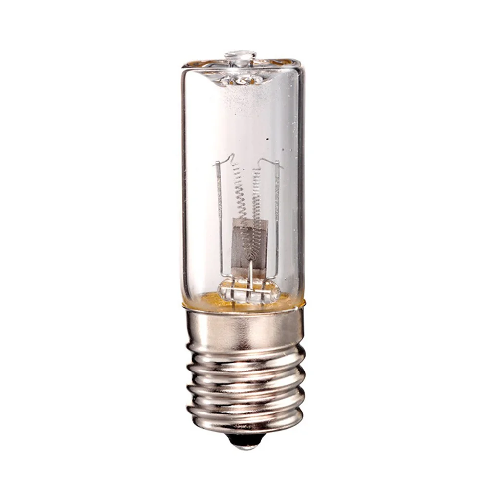 E17 10V Quartz Tube UVC Disinfection Lamp Ozone 254nm Ultraviolet Lamp Light Bulb Germicidal UV Lamp Kill Mites for Home Kitchen