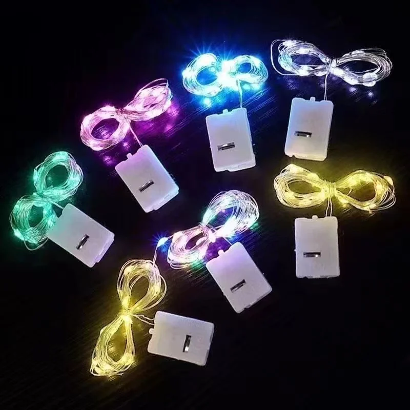 20x LED String Light Copper Silver Wire Garland Light Waterproof Fairy Lights For Christmas Wedding Party Decor With battery