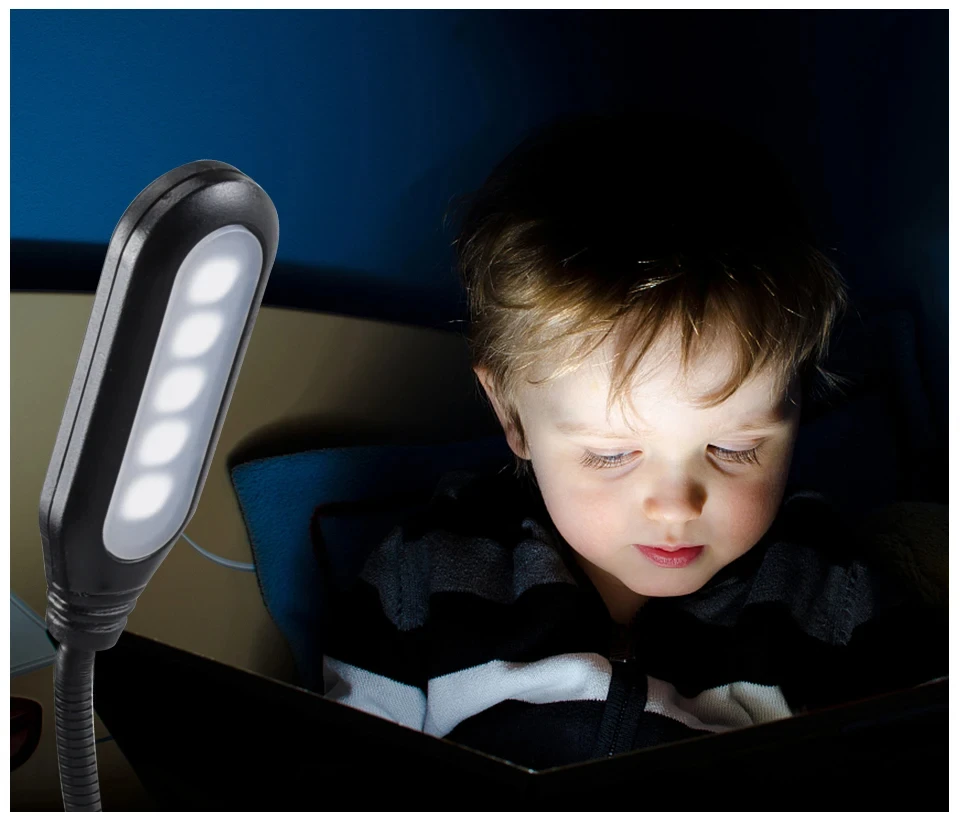 Adjustable LED Clip-On Book Lamp Table Battery Powered Flexible Study Learning Desk Lamp Portable Bedroom Reading Night Light