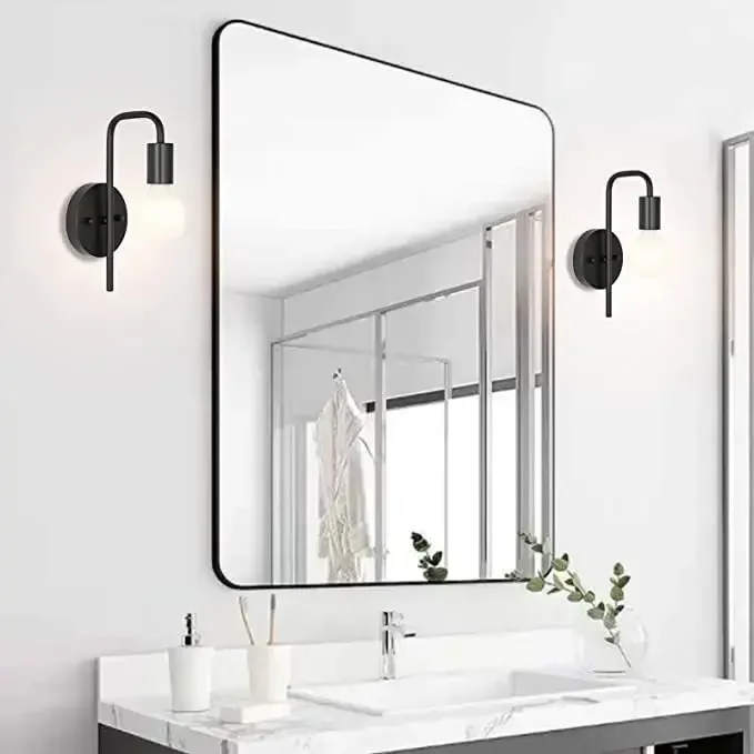 Nordic Bend Pipe Wall Lamp Iron Gold/Black Wall Decor Living Room Bedroom Shop Coffee Shop Bedside Lamp E27 Interior Lighting