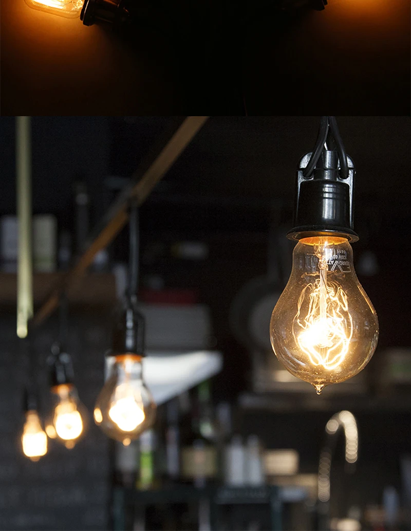 Retro Edison Bulb E27 220V 110V 40W ST64 G80 G95 T10 T45 Dimmable Ampoule Vintage Light Bulb Filament Incandescent Edison Lamp