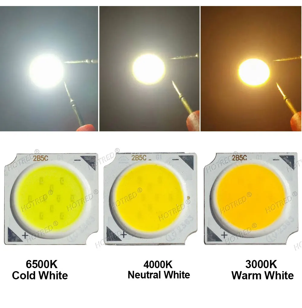 10-50pcs COB LED 3W 5W 7W 10W 12W 15W 18W 30W 36W Neutral Cold Warm White 13mm 20mm 28mm 1919 Chips Lamp SpotLight Downlight DIY