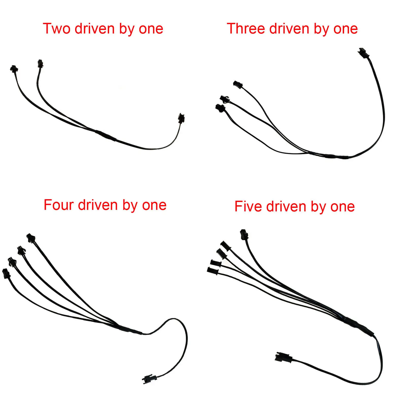DC 12V 5V 3V Battery Driver Inverter USB Car Ciggrette Controller EL Wire Splitter Connectors For Flexible Neon Light EL Wire