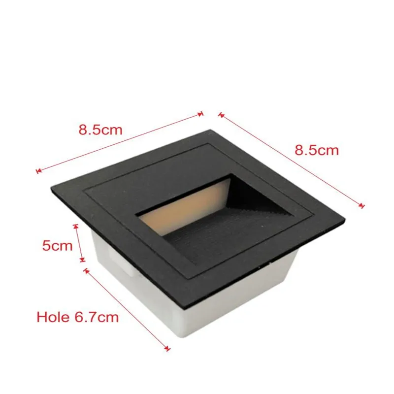 LED Wall Lamp 5W Waterproof LED Stair Step Light Recessed Buried Lamp Indoor/Outdoor Waterproof Staircase Step Light 85-265V