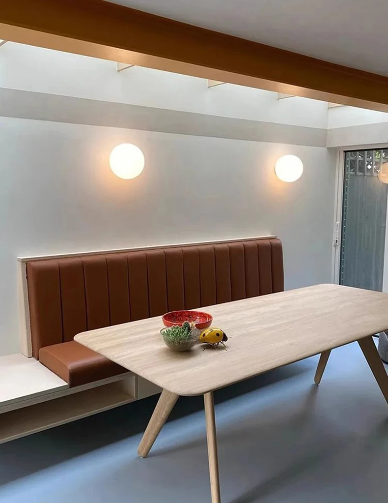 Glass Ball Lamp Modern Milky White Glass Wall Lamps for Bedroom Living Room Sofa Background Concealed Base Bathroom Wall Light