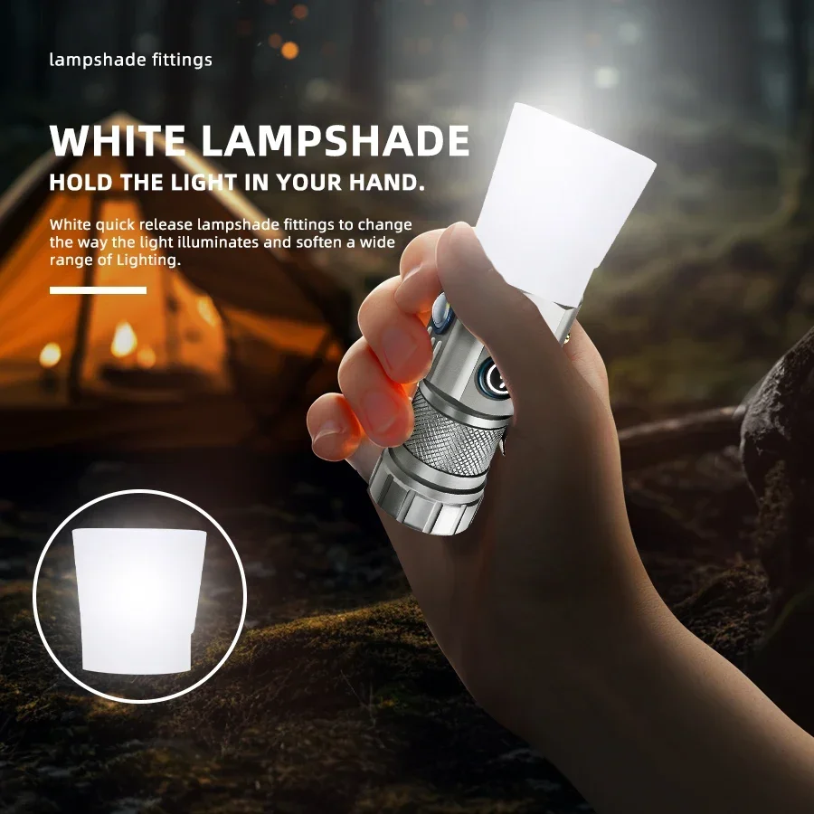 Powerful 2000LM EDC Flashlight Type-c Rechargeable Portable LED Torch RGB Side Lamp with Tail Magnet For Camping Hiking Lantern
