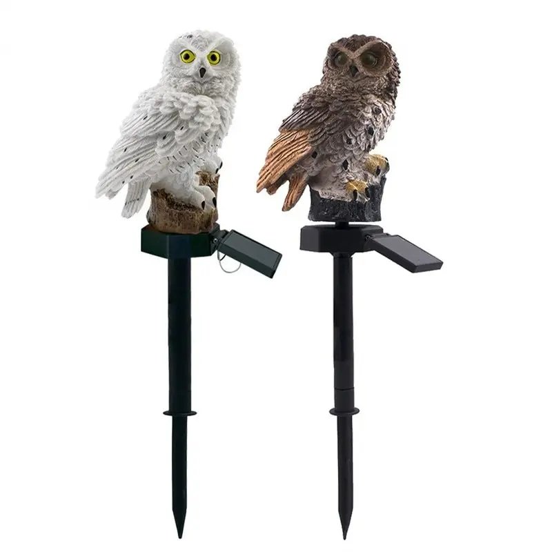 Solar Owl Ground Light LED Outdoor Courtyard Lamp Garden Light Waterproof Stake Light Pathway Decor Solar Patio Ground Lantern