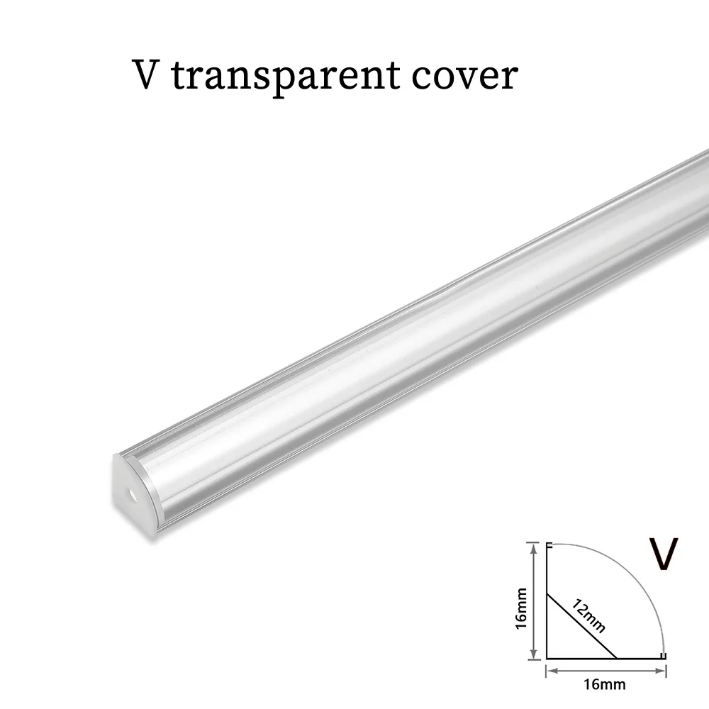 1-24Pcs/Lot 50cm Perfil Aluminio Led Corner Aluminium Profile Channel Holder for LED Strip Light Bar Cabinet Lamp Kitchen Closet