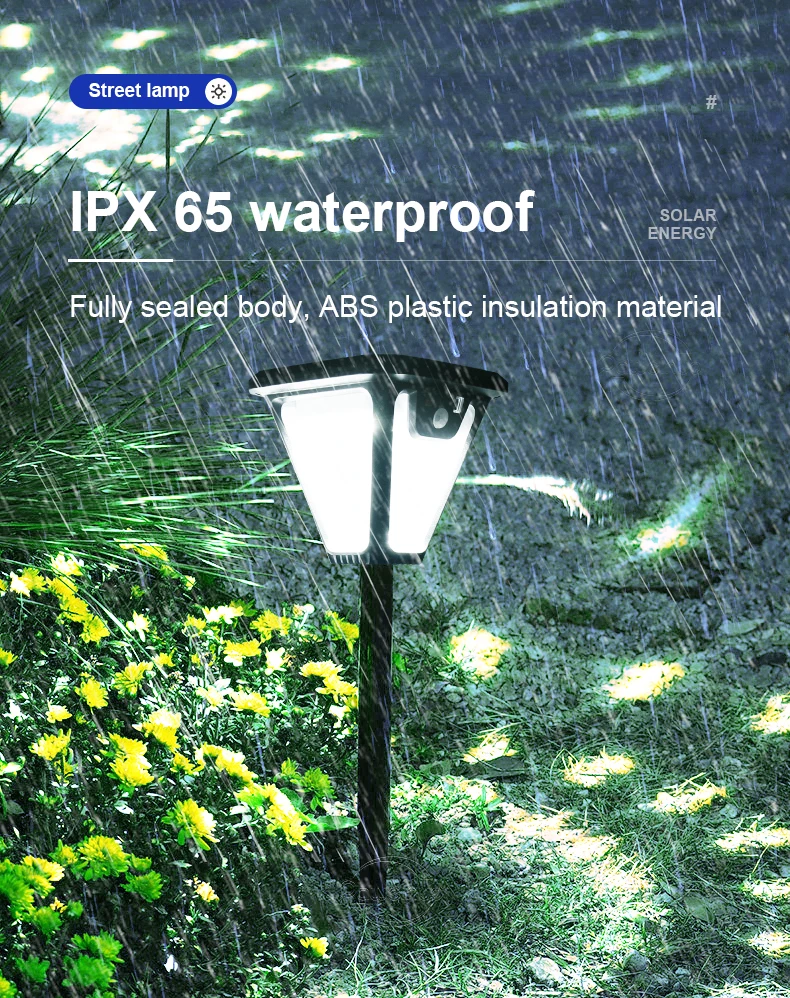 5000K Solar Pathway Garden Decor Lights Outdoor With Motion Sensor IP65 Waterproof Solar Lamp Patio Yard Lawn Sunlight Wall Lamp